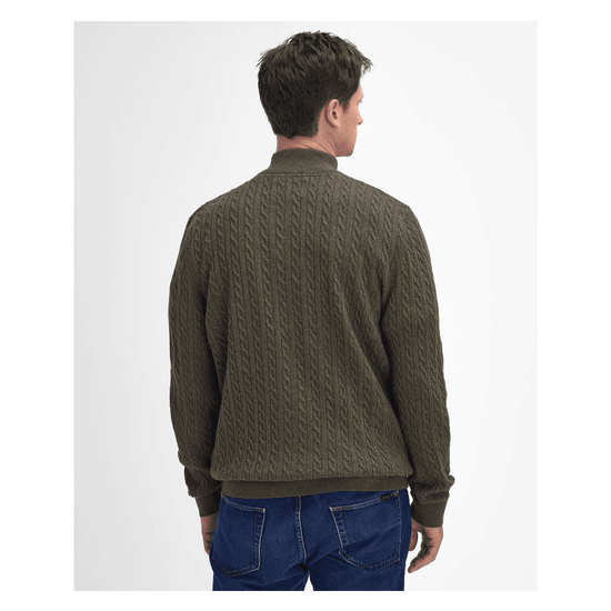 Young Ideas/Henmores - Ramsden Half Zip Knitted Jumper - GN61 Ivy Green - M