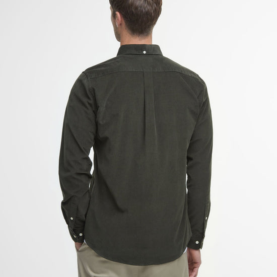 Young Ideas & Henmores -Ramsey Tailored Cord Shirt -GN91 Forest -L