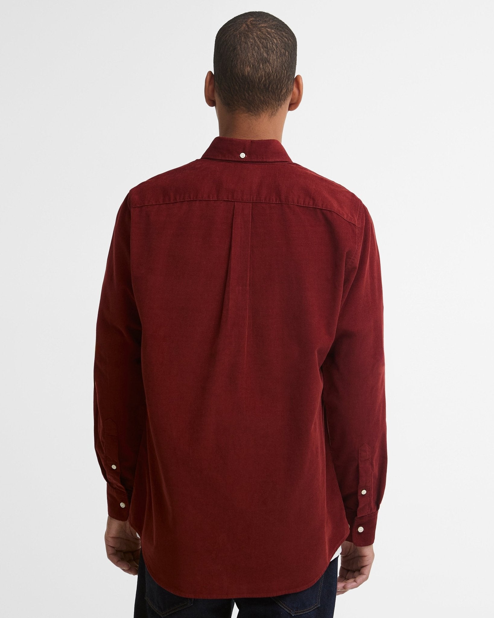 Young Ideas & Henmores -Ramsey Tailored Cord Shirt -GN91 Forest -L