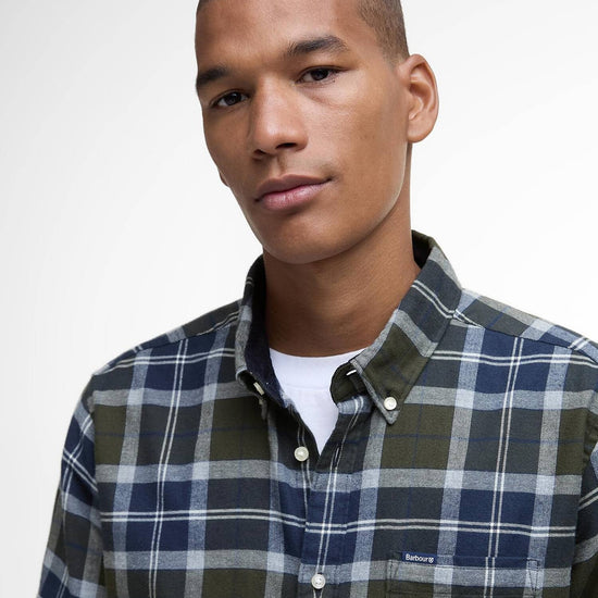 Young Ideas/Henmores - Rasay Tartan Tailored Shirt - Fernwood Tartan - M