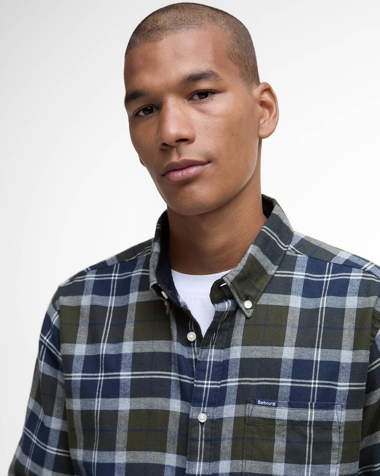 Young Ideas/Henmores - Rasay Tartan Tailored Shirt - Fernwood Tartan - M