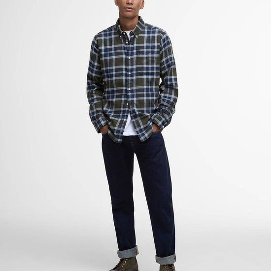 Young Ideas/Henmores - Rasay Tartan Tailored Shirt - Fernwood Tartan - M