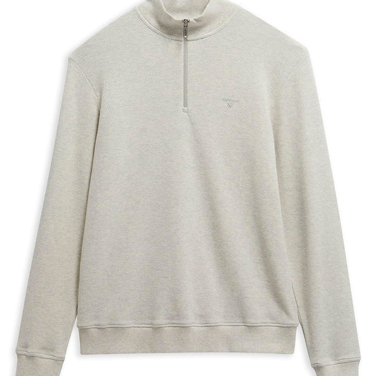Young Ideas & Henmores - Ravensworth Half Zip Sweatshirt - BE54 Ecru Marl - M