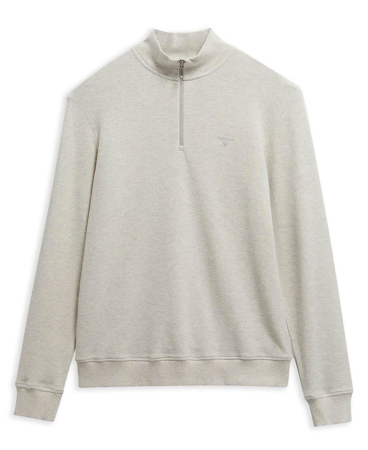 Young Ideas & Henmores - Ravensworth Half Zip Sweatshirt - BE54 Ecru Marl - M
