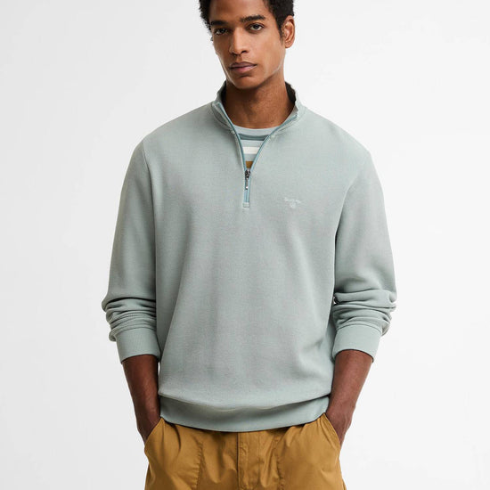 Young Ideas & Henmores - Ravensworth Half Zip Sweatshirt - TE13 Dusty Slate - M