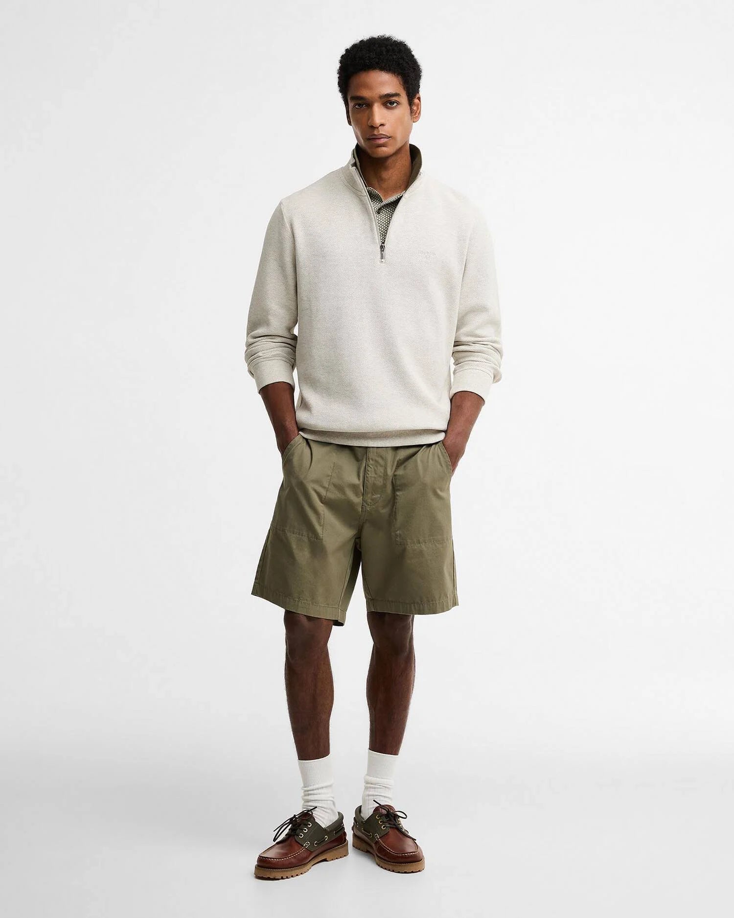 Young Ideas & Henmores - Ravensworth Half Zip Sweatshirt - TE13 Dusty Slate - M