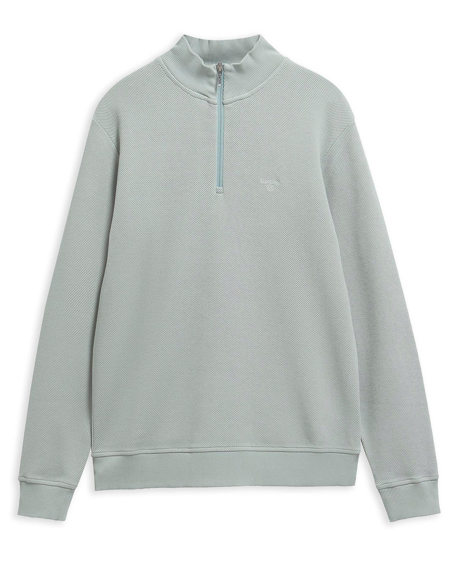Young Ideas & Henmores - Ravensworth Half Zip Sweatshirt - TE13 Dusty Slate - M