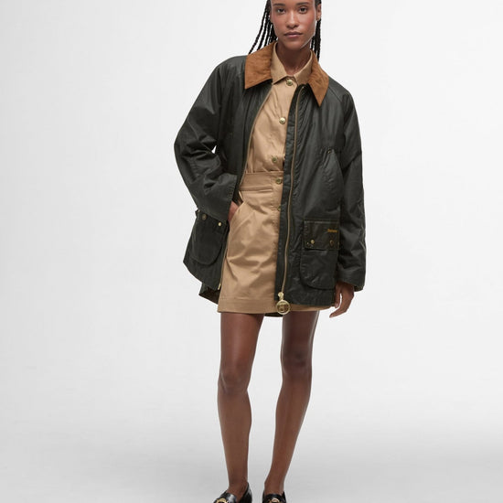 Young Ideas/Henmores - Re - Engineered Raelynn Wax Jacket - OL51 Archive Olive/Ancient Tartan - 8