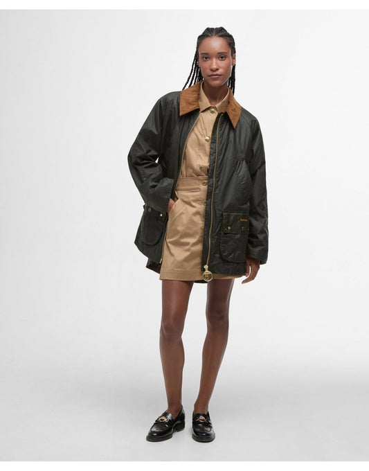 Young Ideas/Henmores - Re - Engineered Raelynn Wax Jacket - OL51 Archive Olive/Ancient Tartan - 8