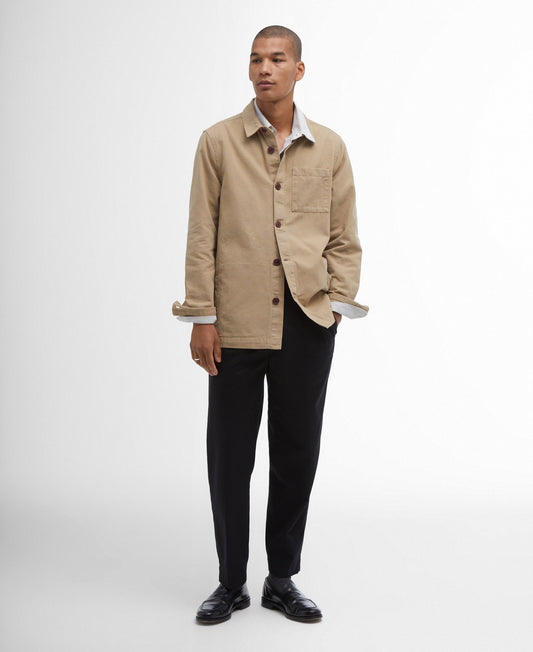 Young Ideas & Henmores - Regular Washed Overshirt - ST17 Washed Stone - M