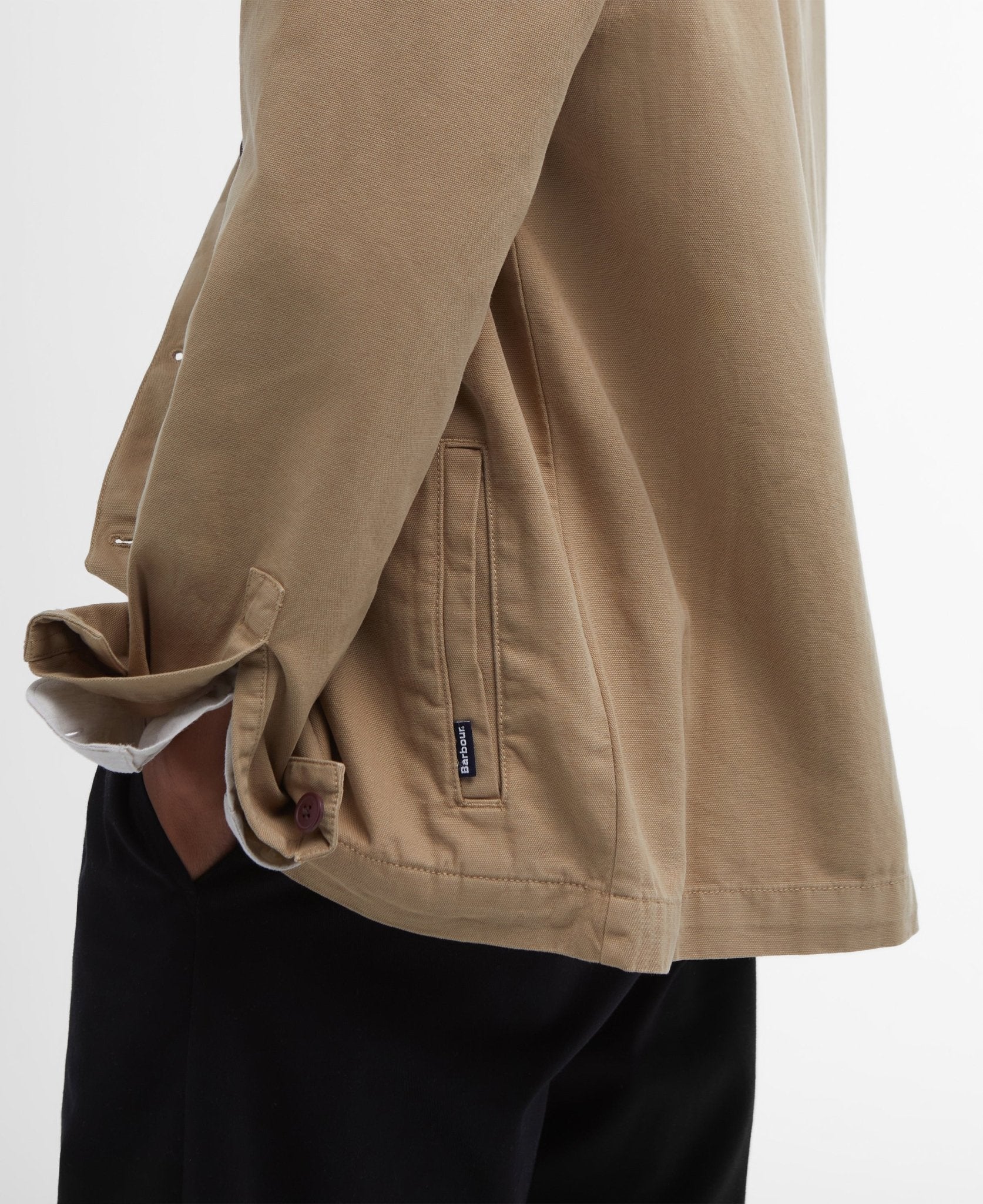 Young Ideas & Henmores - Regular Washed Overshirt - ST17 Washed Stone - M