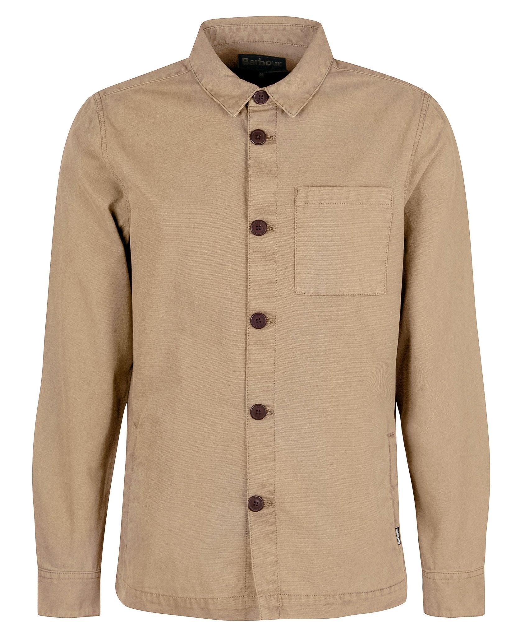 Young Ideas & Henmores - Regular Washed Overshirt - ST17 Washed Stone - M