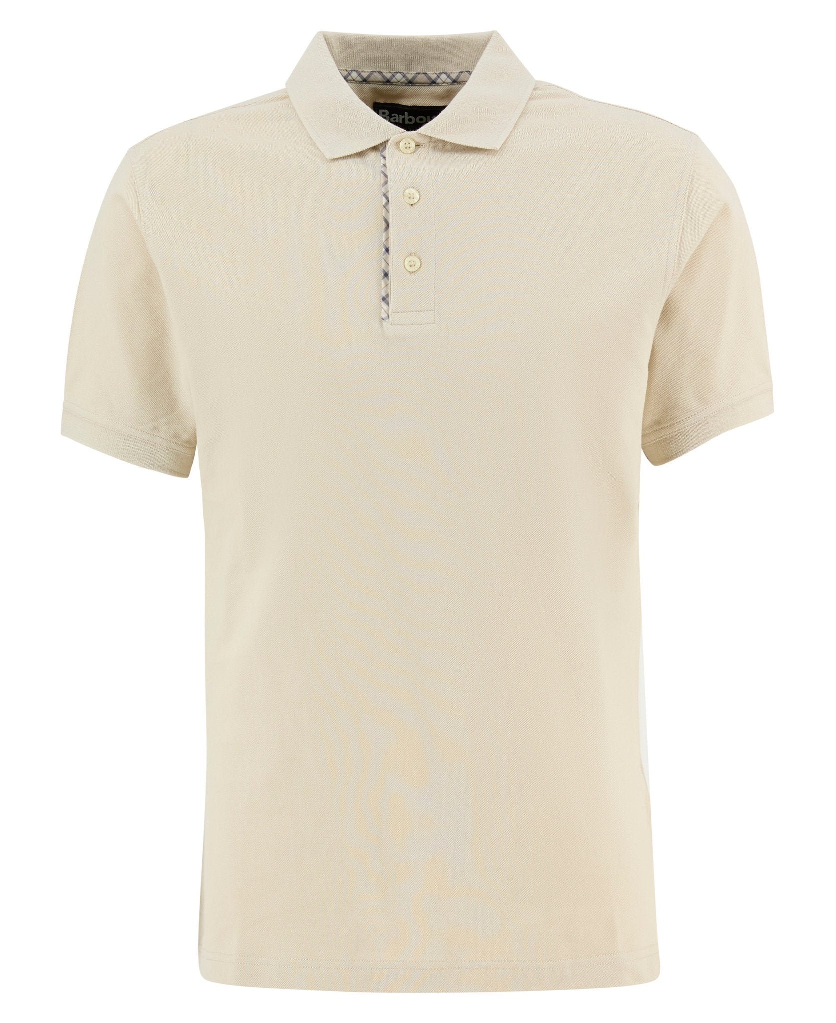 Young Ideas & Henmores - Reston Tartan Trim Tailored Polo Shirt - BE12 Mist - M