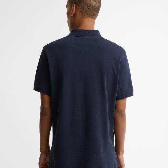 Young Ideas & Henmores - Reston Tartan Trim Tailored Polo Shirt - NY91 Navy - M