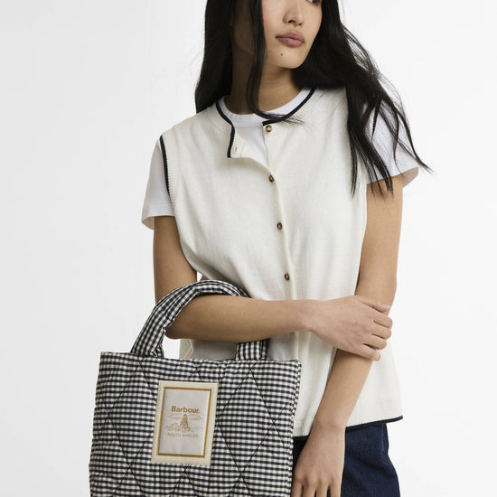 Young Ideas & Henmores - Riah Mini Quilted Tote Bag - WH11 Gingham Check - OS
