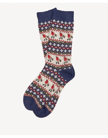 Young Ideas/Henmores - Robin Fair Isle Sock - NY55 Navy - M