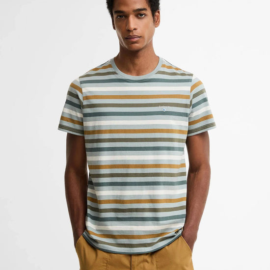 Young Ideas & Henmores - Rokeby Yarn Dye Stripe T-Shirt - TE13 Dusty Slate - M