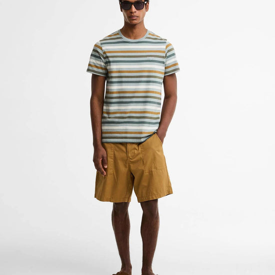 Young Ideas & Henmores - Rokeby Yarn Dye Stripe T-Shirt - TE13 Dusty Slate - M
