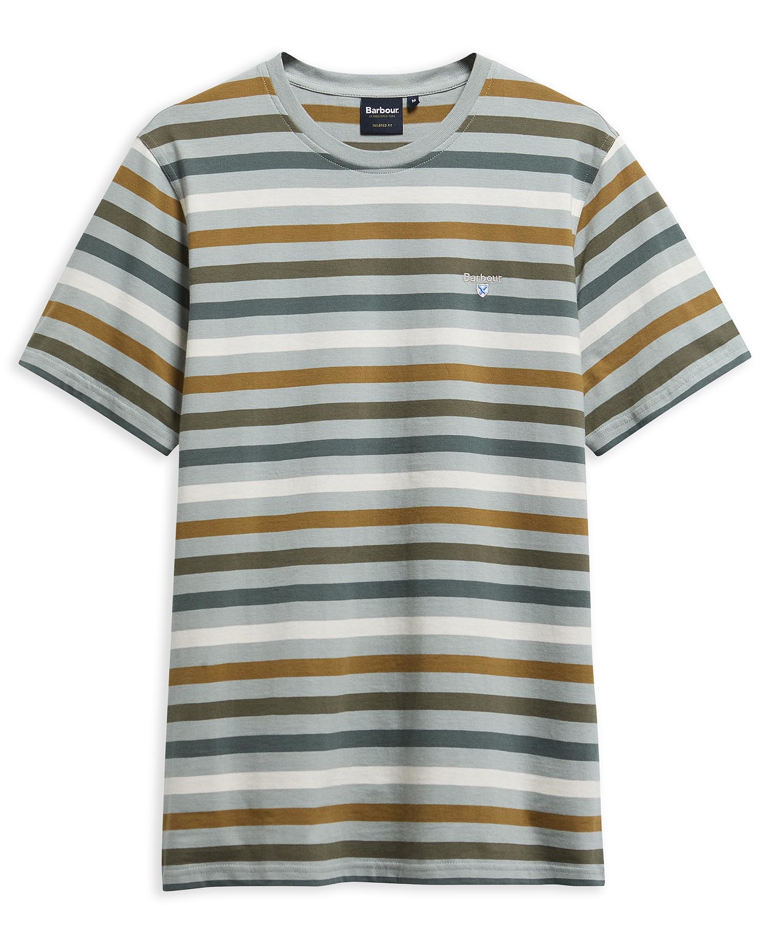 Young Ideas & Henmores - Rokeby Yarn Dye Stripe T-Shirt - TE13 Dusty Slate - M