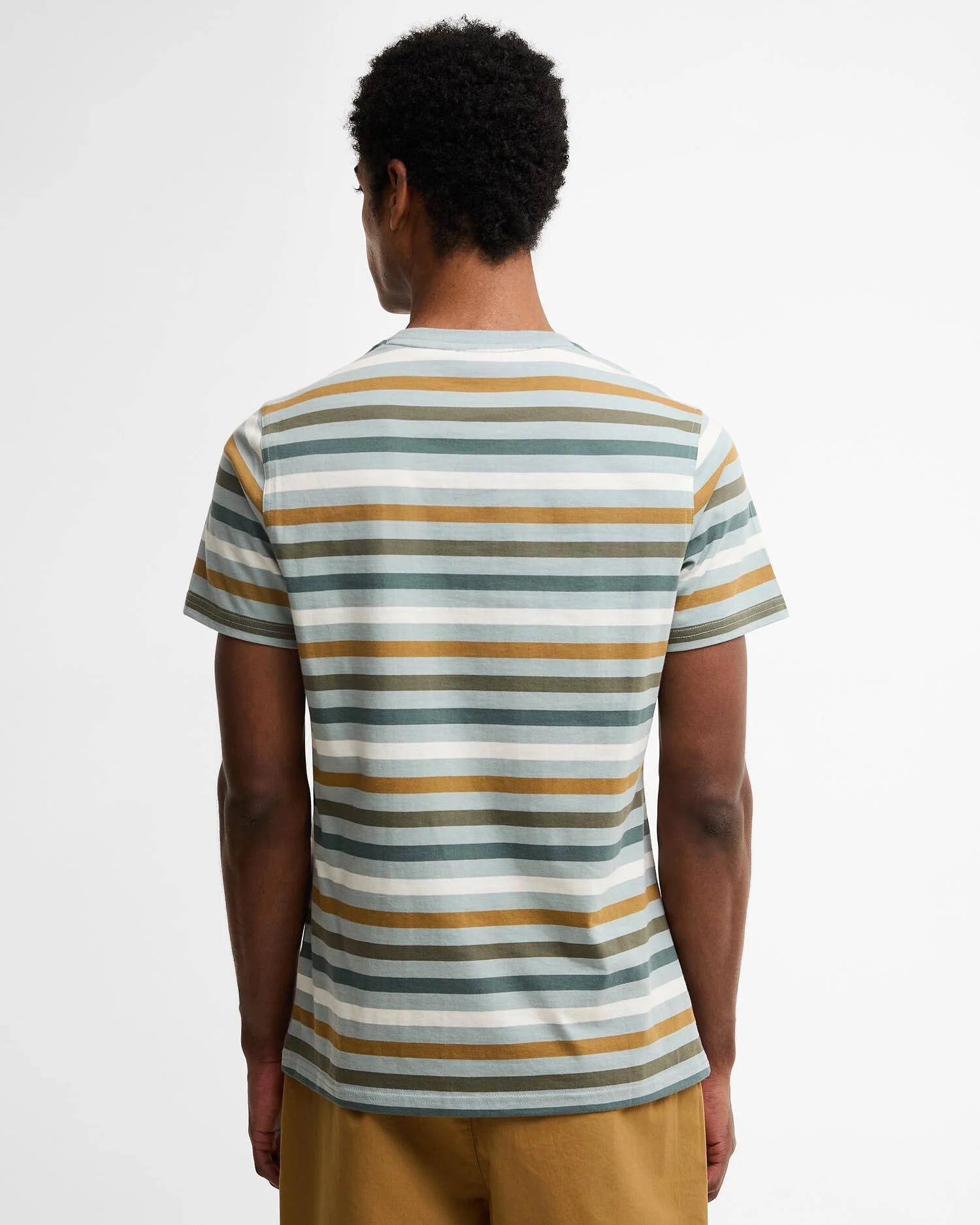 Young Ideas & Henmores - Rokeby Yarn Dye Stripe T-Shirt - TE13 Dusty Slate - M