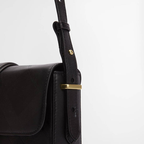 Young Ideas/Henmores - Rosa Deboss Leather Crossbody Bag - BK11 Black/ Deboss Tartan - OS