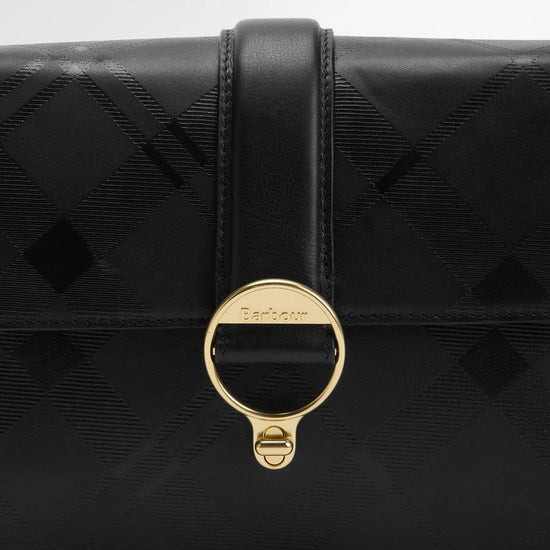 Young Ideas/Henmores - Rosa Deboss Leather Crossbody Bag - BK11 Black/ Deboss Tartan - OS