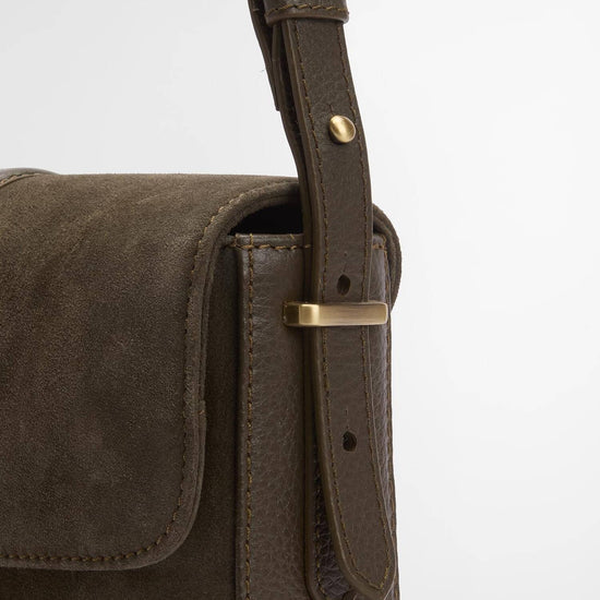 Young Ideas/Henmores - Rosa Suede & Leather Crossbody Bag - RE94 Burgundy - OS