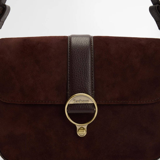 Young Ideas/Henmores - Rosa Suede & Leather Crossbody Bag - RE94 Burgundy - OS