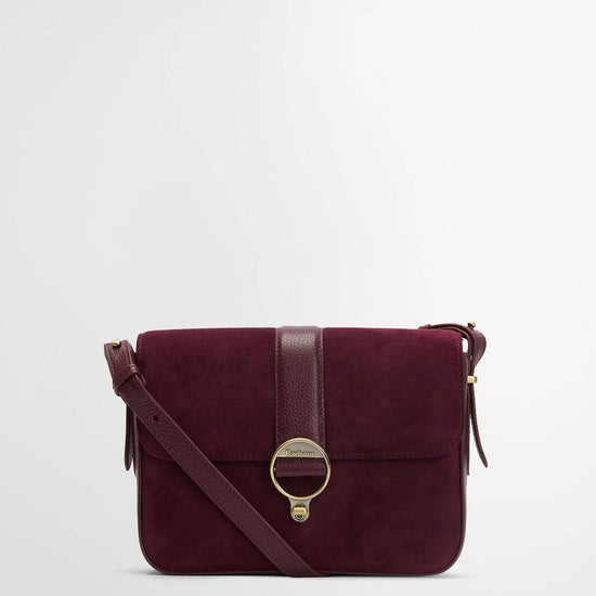 Young Ideas/Henmores - Rosa Suede & Leather Crossbody Bag - RE94 Burgundy - OS