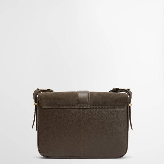 Young Ideas/Henmores - Rosa Suede & Leather Crossbody Bag - RE94 Burgundy - OS