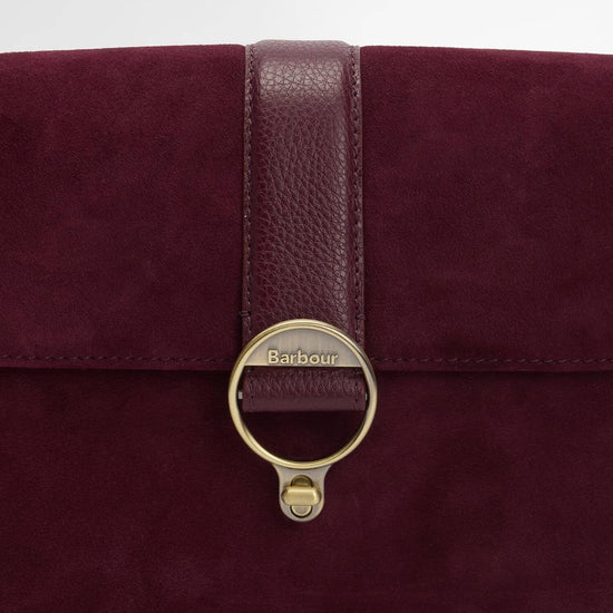 Young Ideas/Henmores - Rosa Suede & Leather Crossbody Bag - RE94 Burgundy - OS