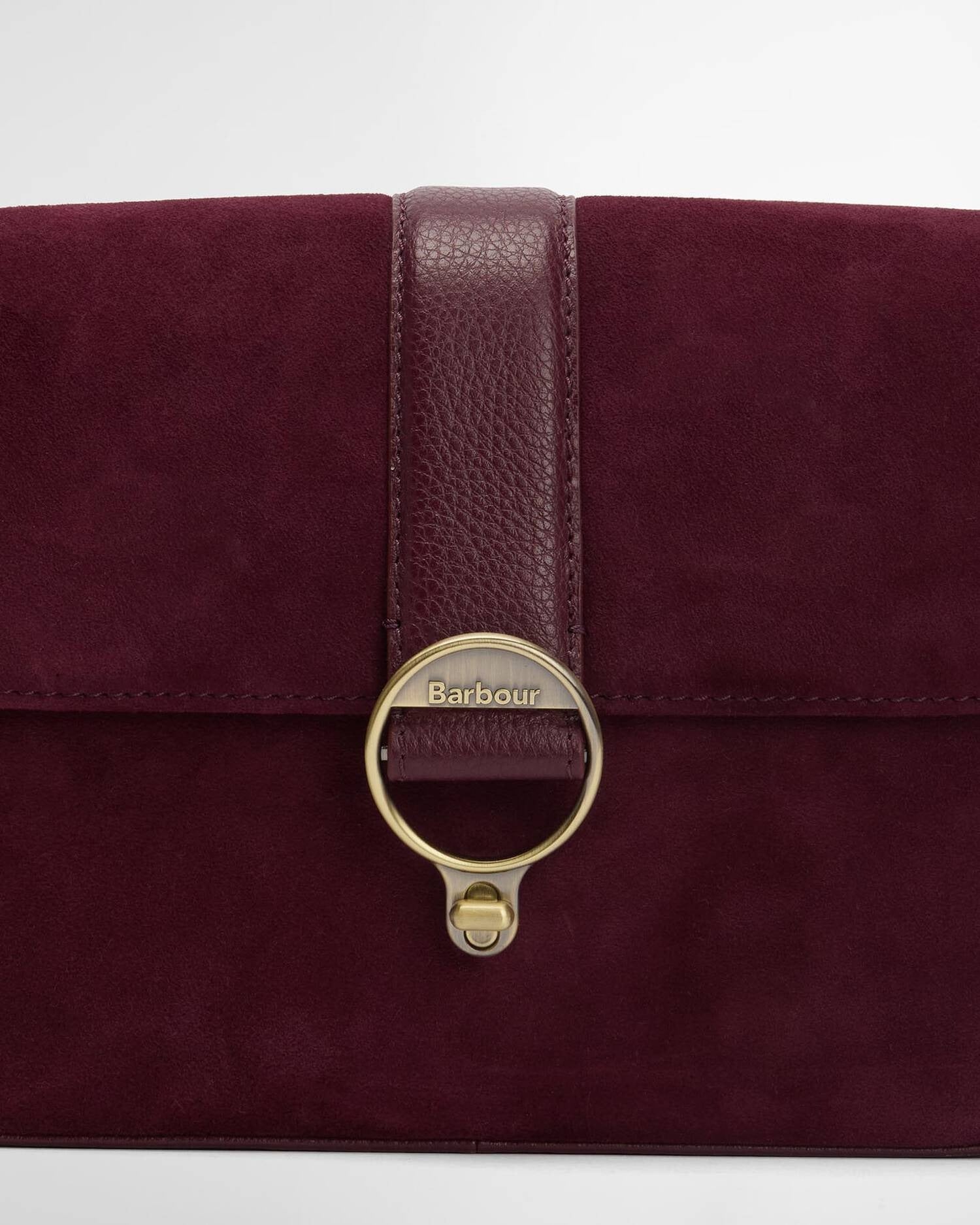 Young Ideas/Henmores - Rosa Suede & Leather Crossbody Bag - RE94 Burgundy - OS