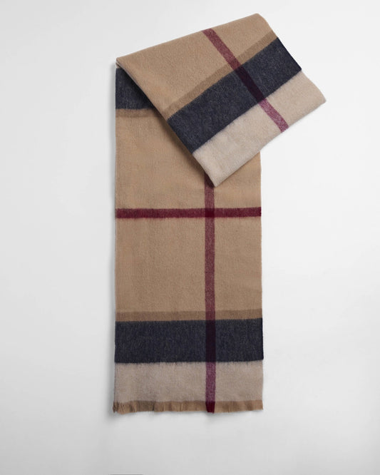 Young Ideas & Henmores -Rosefield Tartan Scarf -BR51 Hessian Tartan -OS