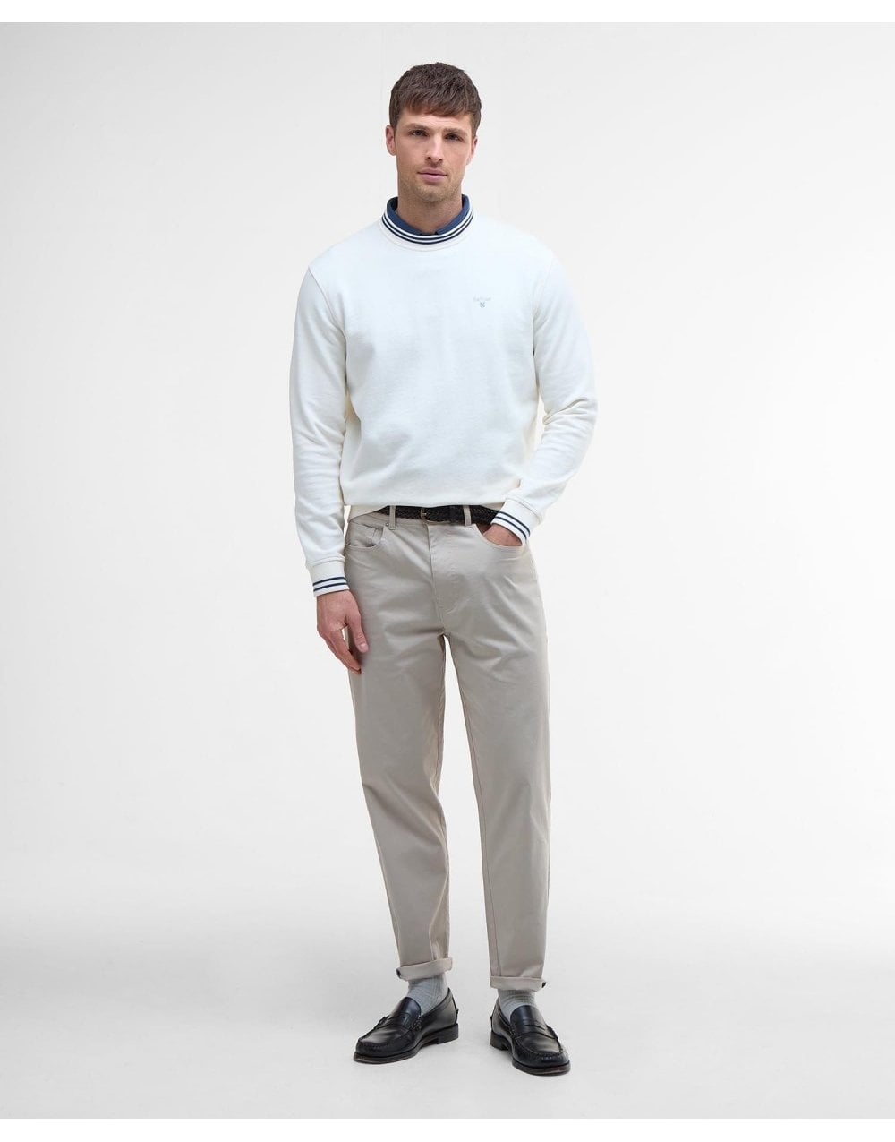 Young Ideas/Henmores - Rosford Crewneck Sweatshirt - WH32 Whisper White - M