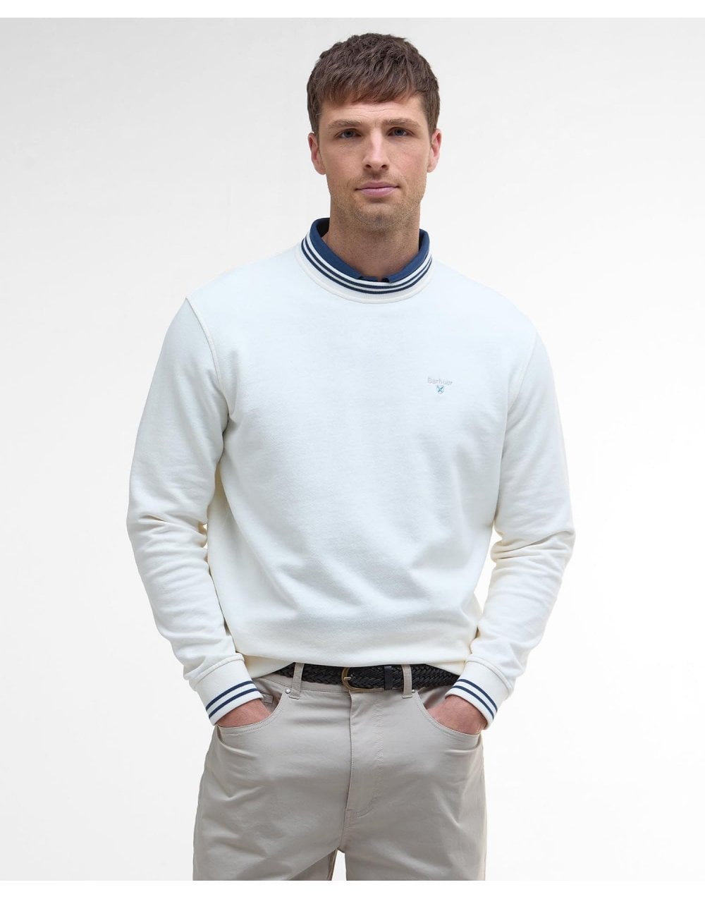 Young Ideas/Henmores - Rosford Crewneck Sweatshirt - WH32 Whisper White - M