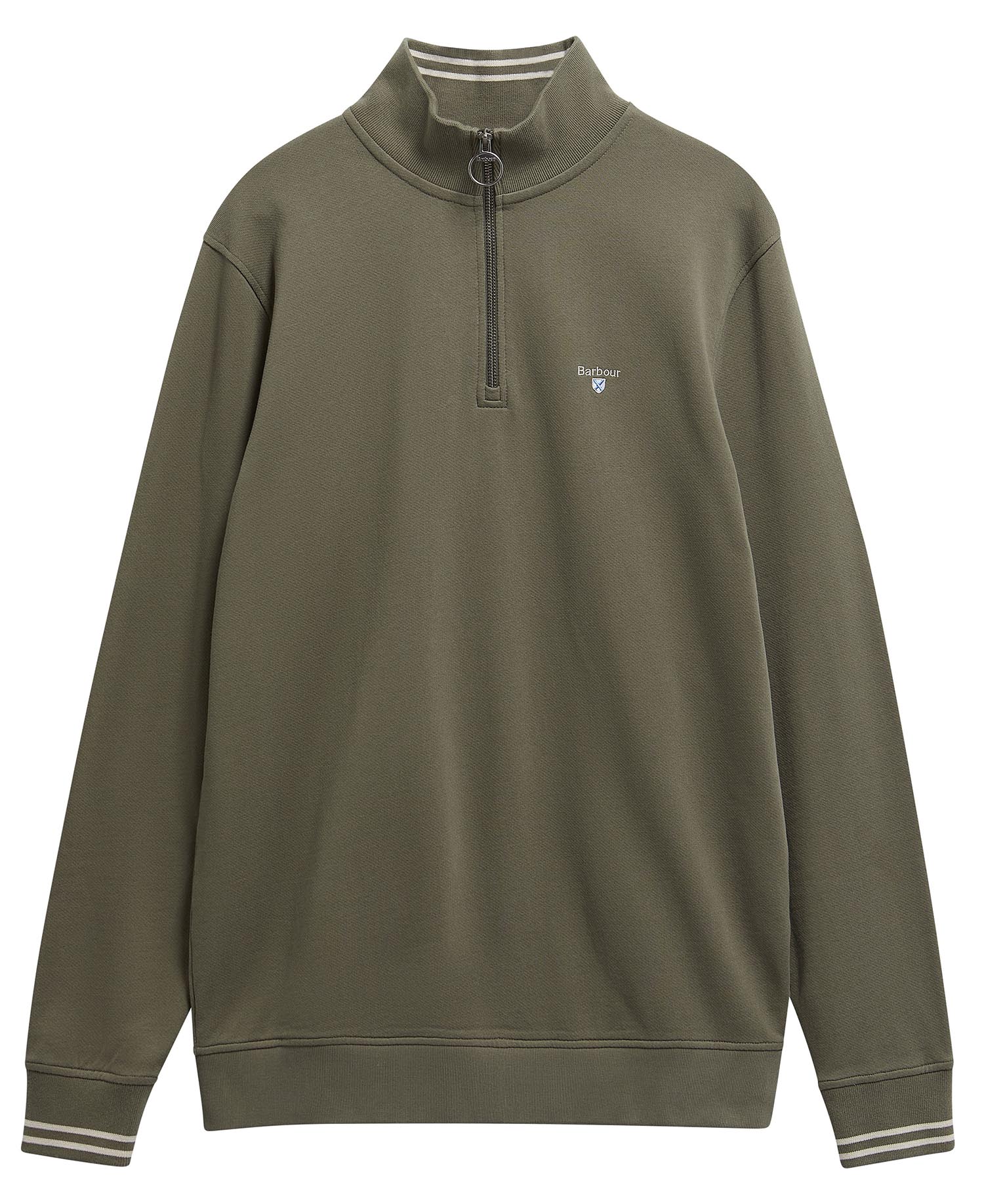 Young Ideas & Henmores - Rosford Half Zip Sweatshirt - OL56 Dusty Olive - M