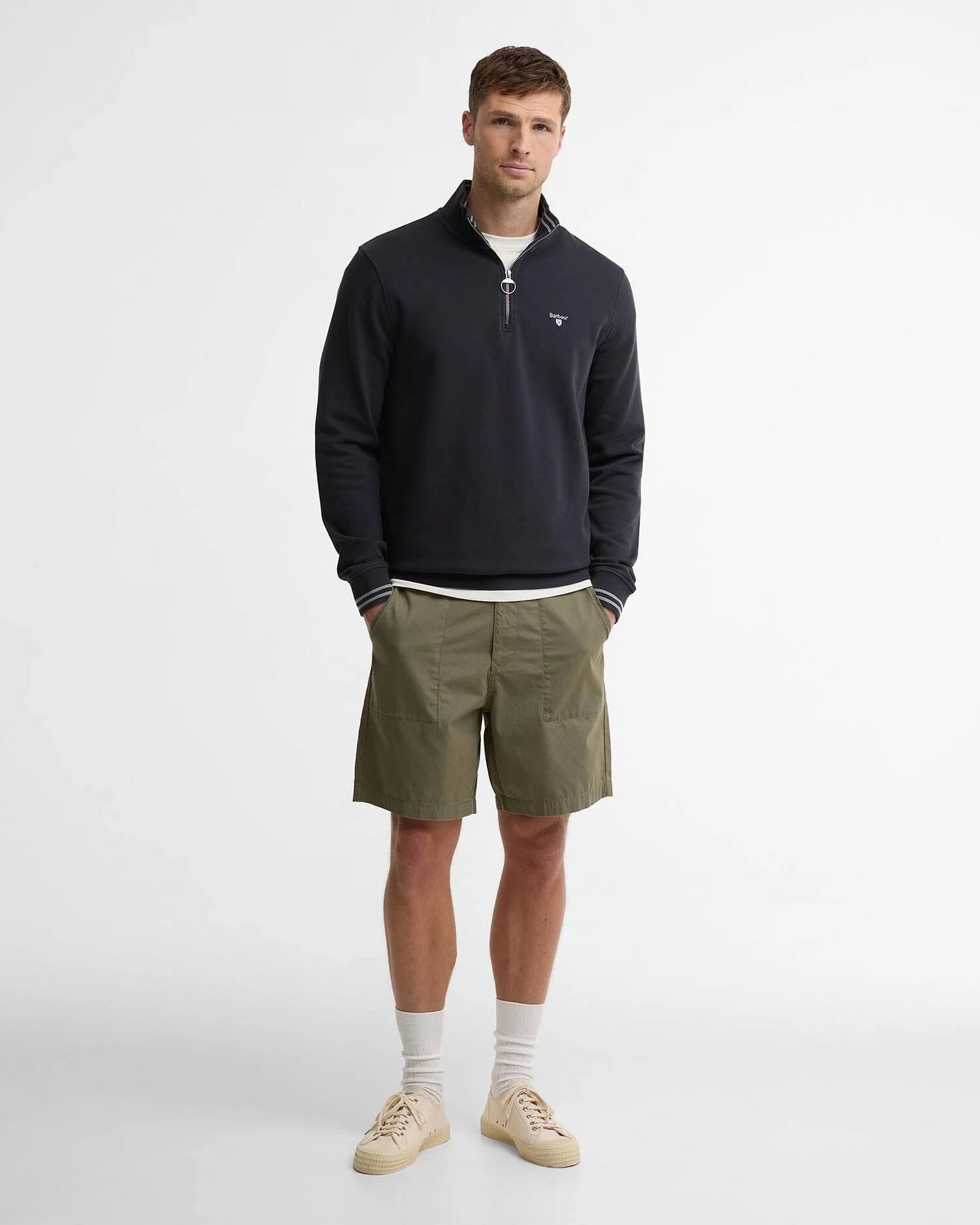 Young Ideas & Henmores - Rosford Half Zip Sweatshirt - NY74 Dark Navy - M