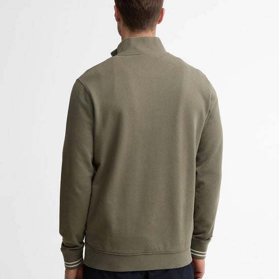 Young Ideas & Henmores - Rosford Half Zip Sweatshirt - OL56 Dusty Olive - M