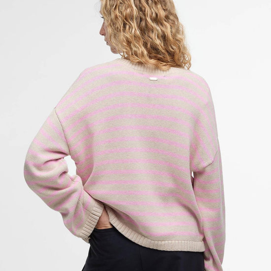 Young Ideas/Henmores - Rosie Knitted Jumper - ST11 Oat/Cherry Blossom Stripe - 8