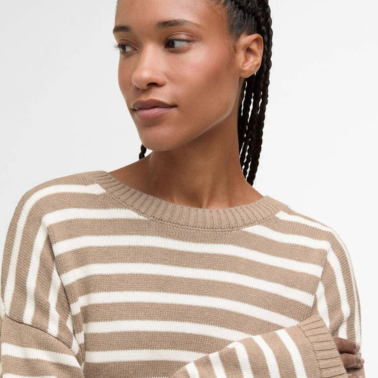 Young Ideas/Henmores - Rosie Knitted Jumper - BR12 Fawn/Ecru Stripe - 8