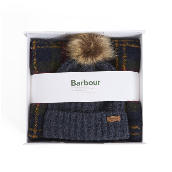 Young Ideas/Henmores - Saltburn Beanie & Tartan Scarf Gift Set - TN69 Winterberry Tartan - OS