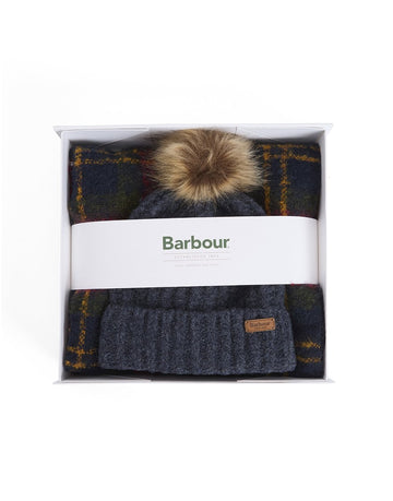 Young Ideas/Henmores - Saltburn Beanie & Tartan Scarf Gift Set - TN69 Winterberry Tartan - OS