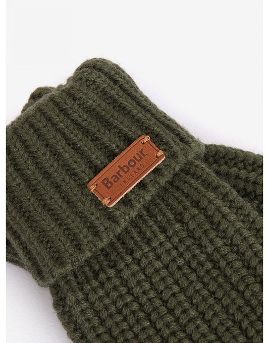 Young Ideas/Henmores - Saltburn Knitted Gloves - OL31 Olive - OS