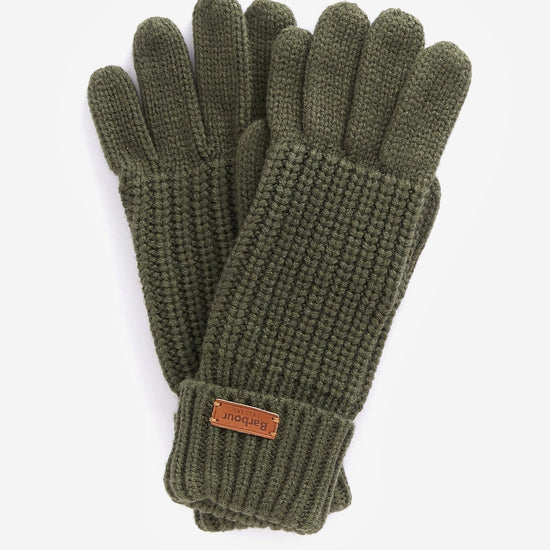 Young Ideas/Henmores - Saltburn Knitted Gloves - OL31 Olive - OS