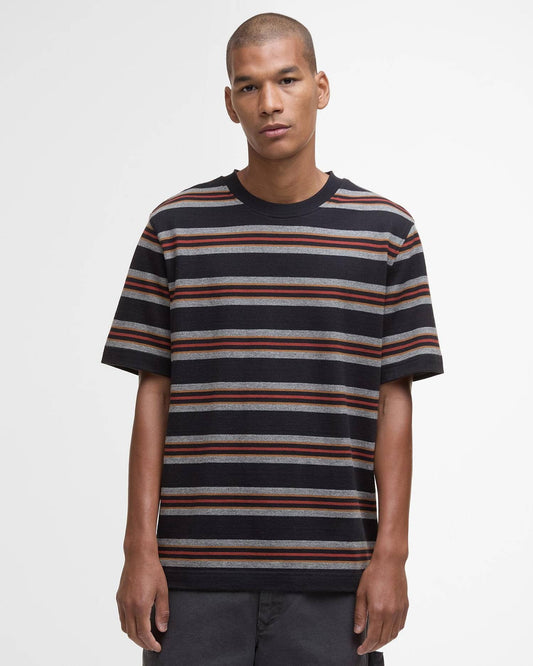 Young Ideas/Henmores - Sandwick Relaxed Striped T-Shirt - BK31 Black - M