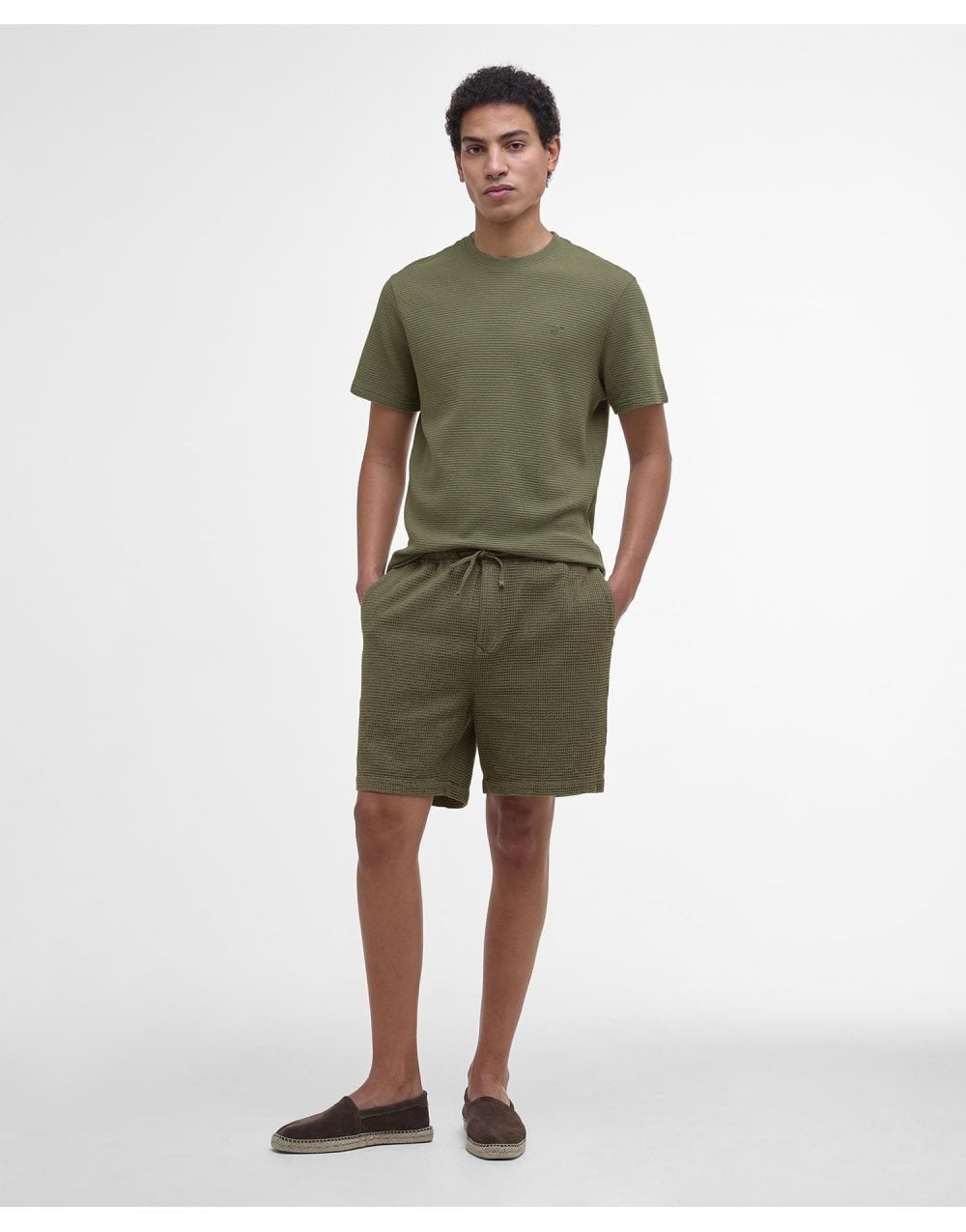 Young Ideas/Henmores - Sandwood Waffle Short - GN15 Light Moss - M