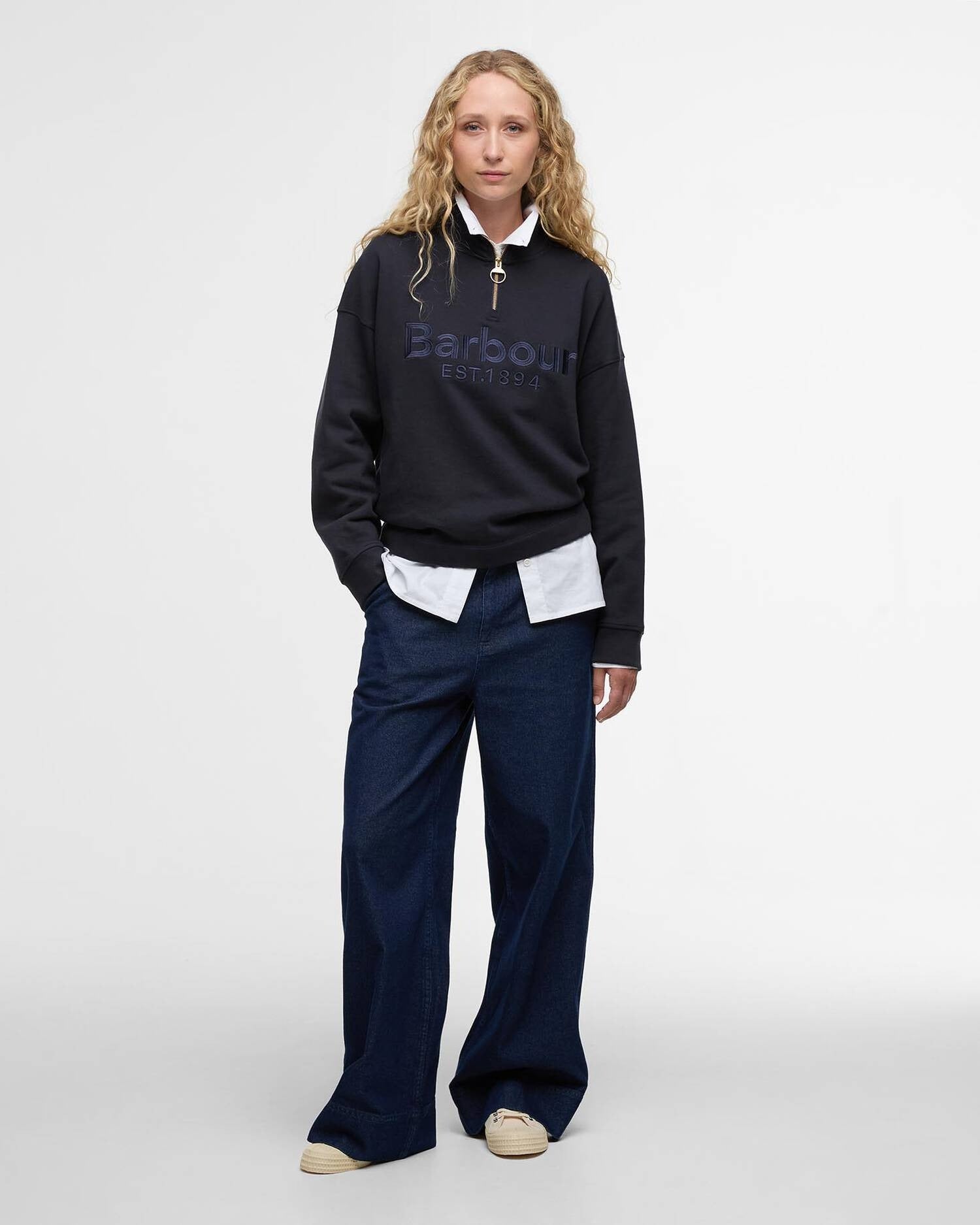 Young Ideas/Henmores - Sara Half Zip Sweatshirt - NY99 Dark Navy - 8