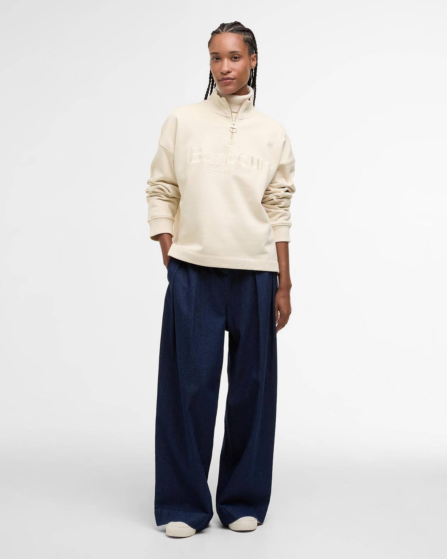 Young Ideas/Henmores - Sara Half Zip Sweatshirt - ST14 Oat - 8