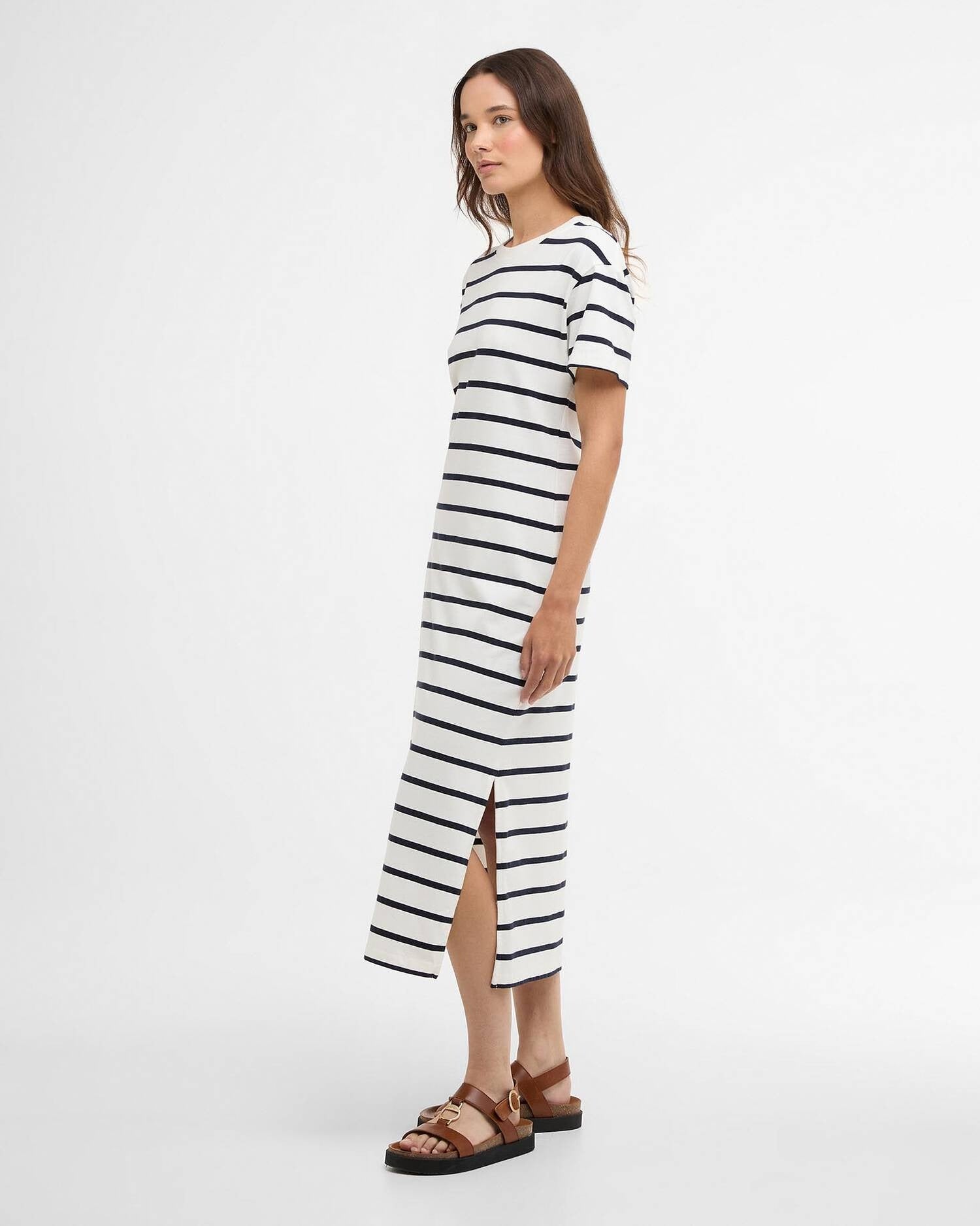 Young Ideas/Henmores - Selena Midi Dress - NY73 Cloud/Navy Stripe - 8