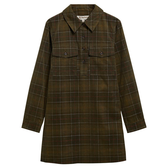 Young Ideas & Henmores -Shae Mini Dress -SG95 Sage/Classic Tartan -8